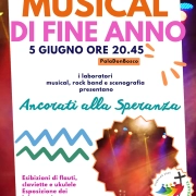Don Bosco Borgomanero SPETTACOLO FINE ANNO 2025 Locandina Don Bosco Borgomanero